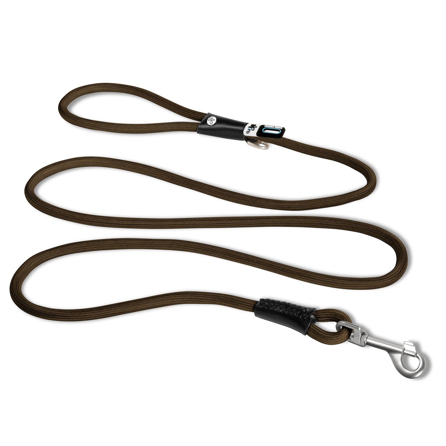 Curli Stretch Comfort Leash Brown M